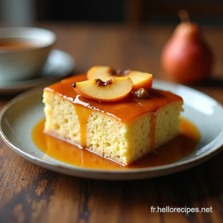 Le Moelleux dAutomne Gâteau Fondant aux Poires Épices Douces et Caramel au Beurre Salé