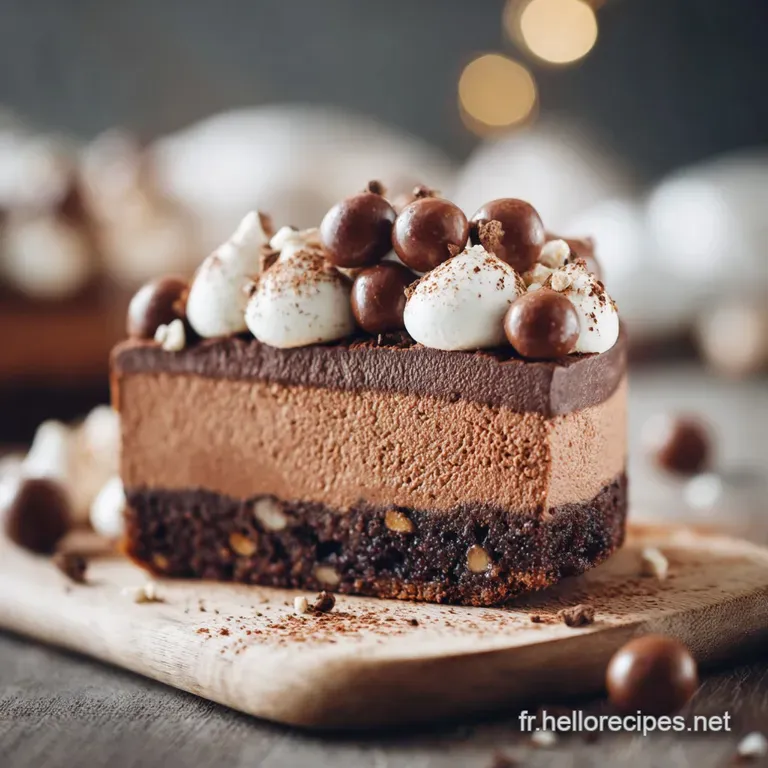 G&acirc;teau Sans Cuisson Aux Doigts De Chocolat Le D&eacute;lice Onctueux Et Z&eacute;ro Stress presentation