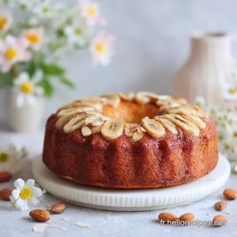 G&acirc;teau sans sucre: Banane et Amande