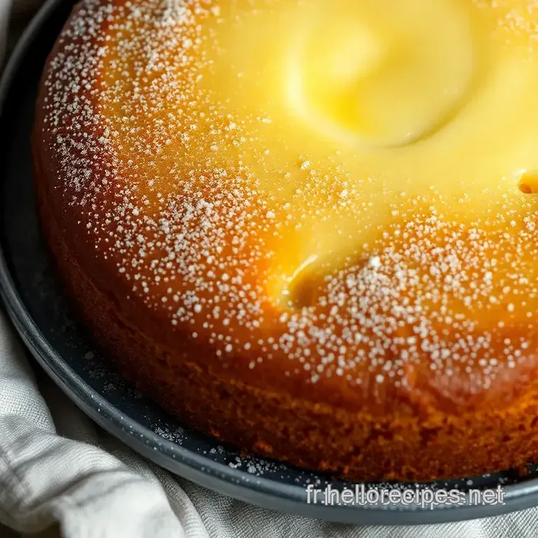 Gâteau Yaourt Moelleux à la Vanille presentation