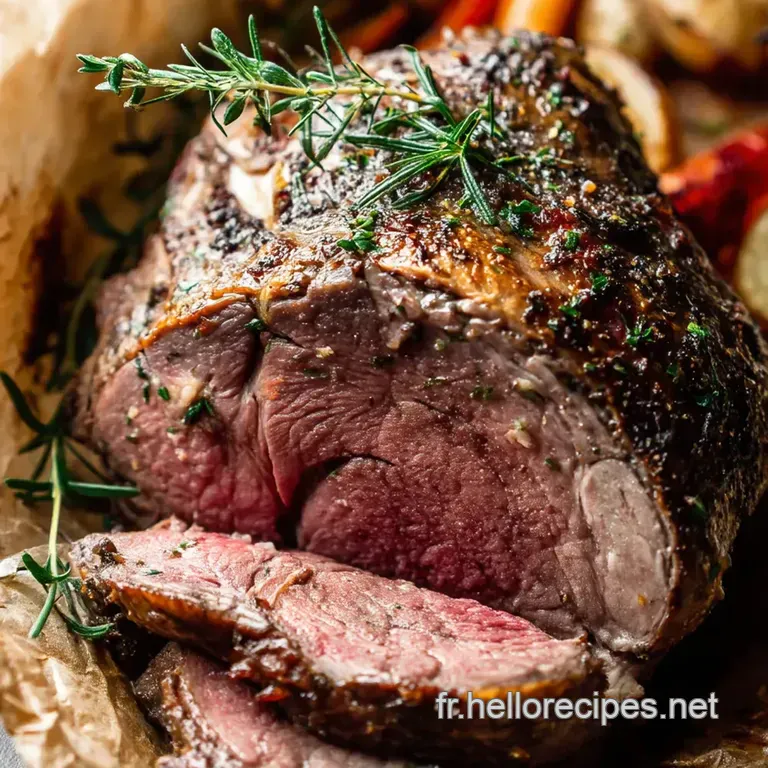 Gigot d' Agneau au Four Rôti à la Provençale presentation