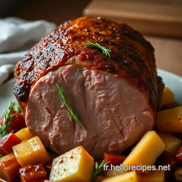 Gigot d' Agneau Rôti à la Française presentation