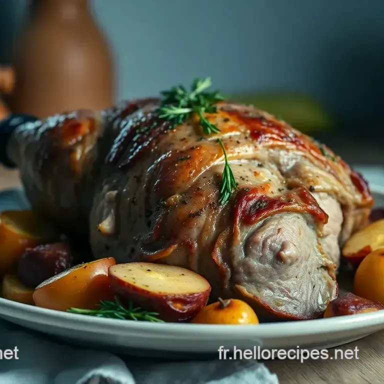 Gigot d Agneau Rôti aux Herbes de Provence
