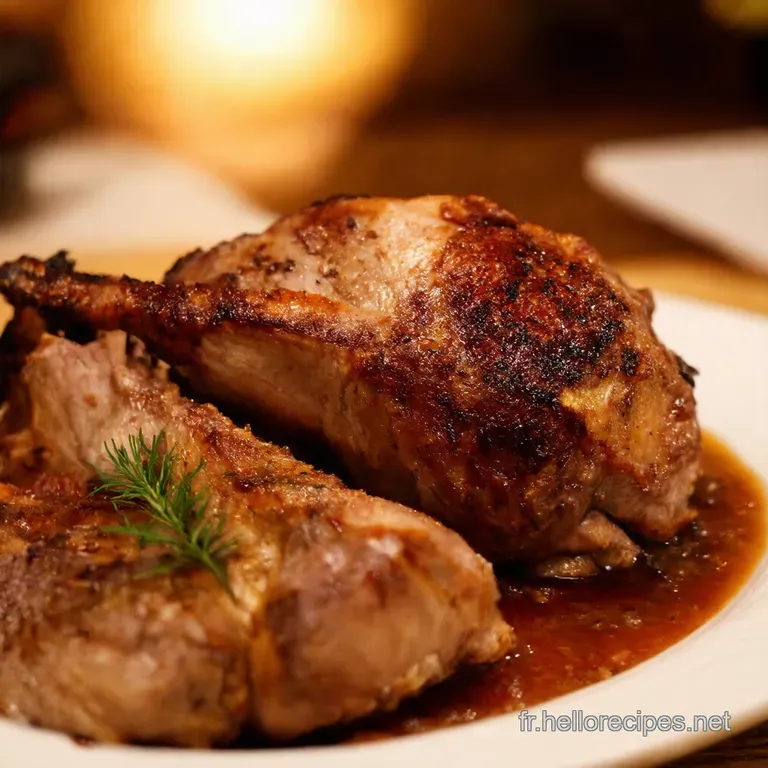 Gigot dAgneau Rôti à la Française presentation