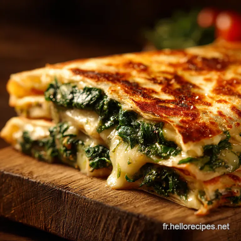 Gozleme turc Crpes au Feta Épinards Le secret de la pâte ultrafine