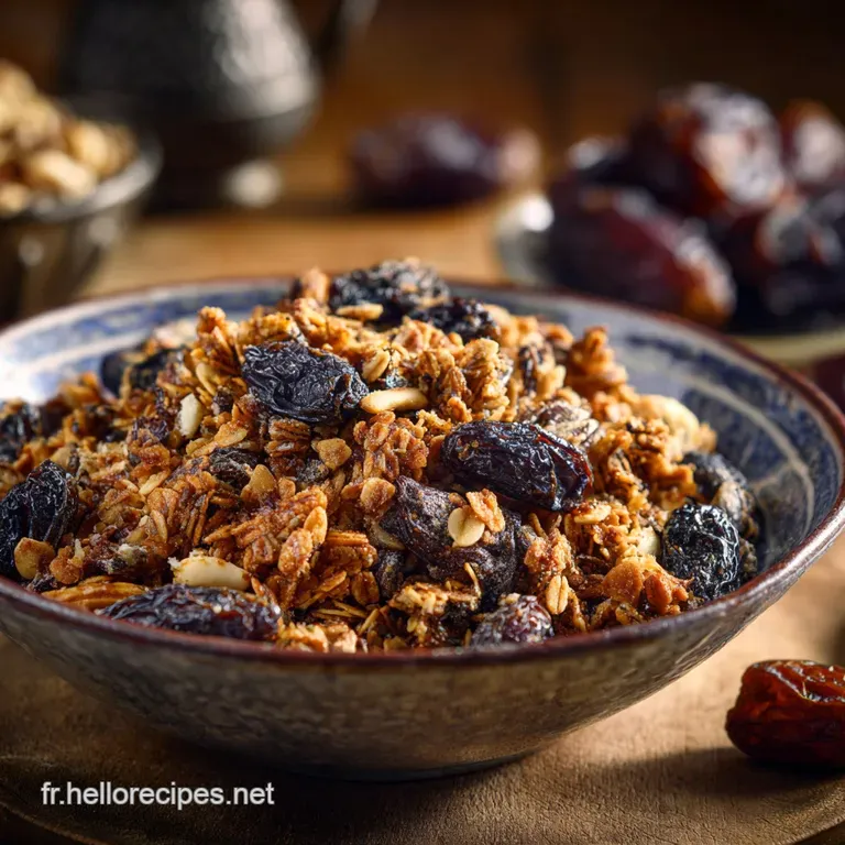 Le Granola Gourmand Végan aux Dattes Medjool Croquant Parfait pour le Petit Déjeuner