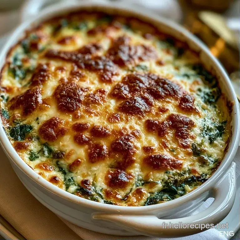 Part de gratin onctueuse pos&eacute;e sur une assiette blanche, contrastant le vert vif des bettes et le dor&eacute; du fromage.