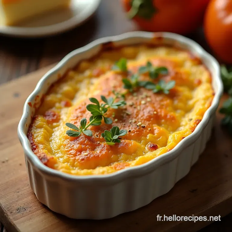 Gratin De Butternut Fondant Au Camembert presentation