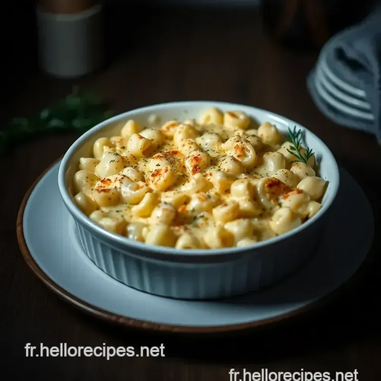 Gratin de Pâtes aux 3 Fromages – La Gourmandise à la Française presentation