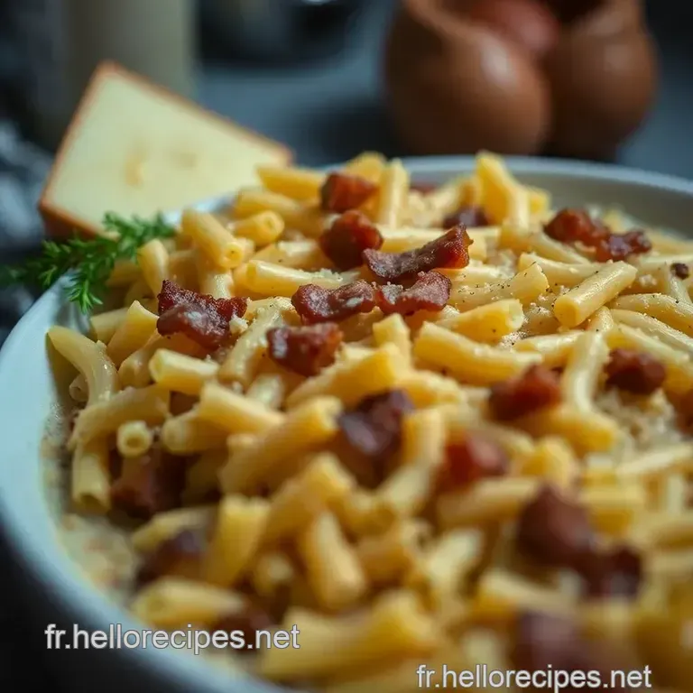Gratin de Pâtes aux Lardons : Croustillant à Souhait ! presentation