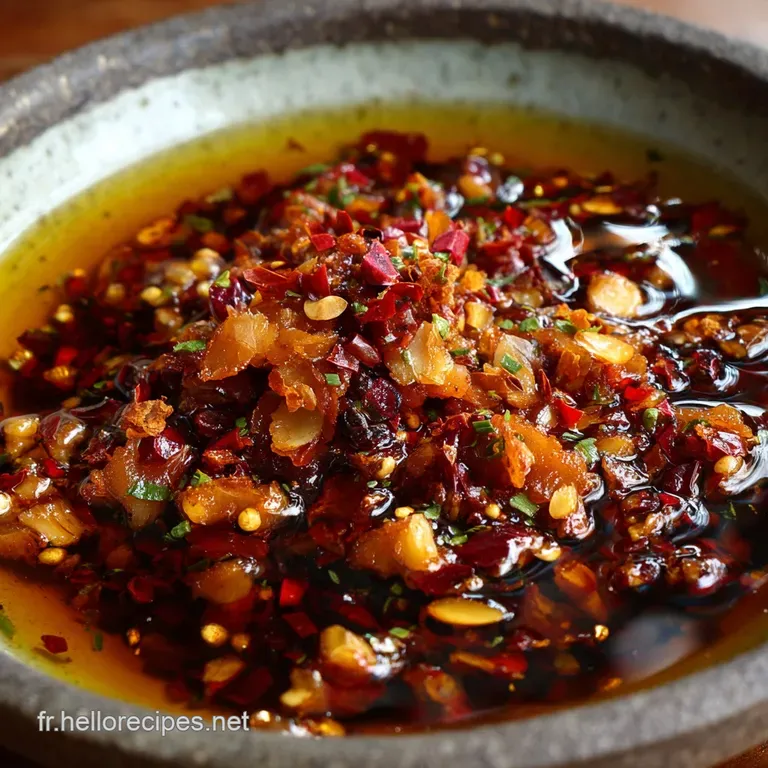 Huile De Piment &Agrave; Lail Chili Oil Lor Rouge Croustillant Recette Facile presentation