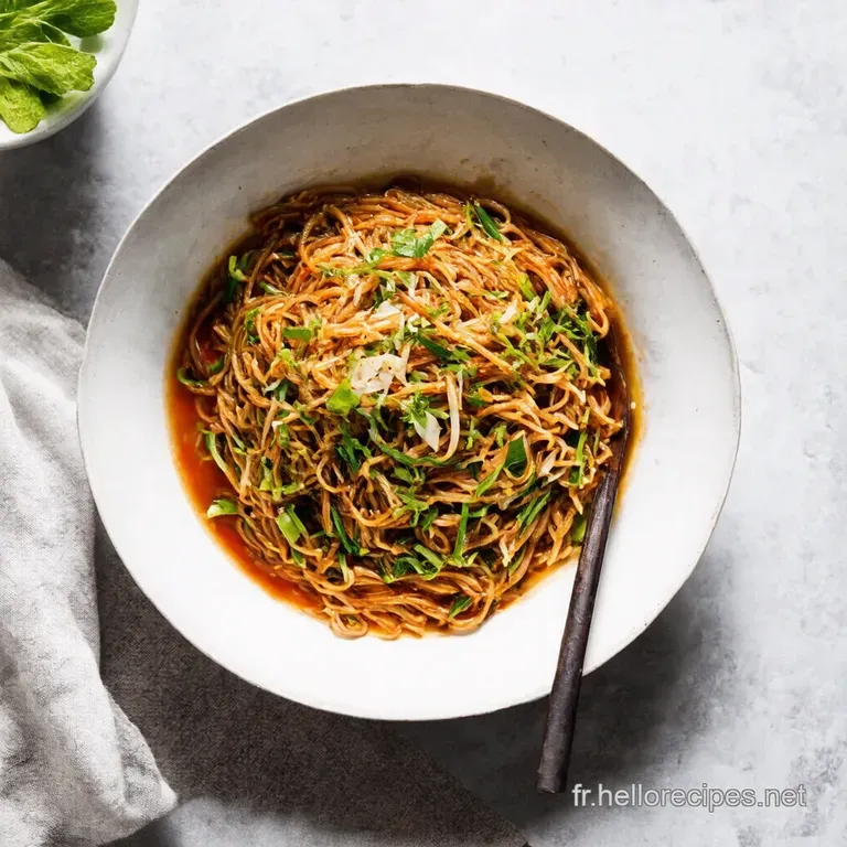 Japchae Symphonie de Nouilles Coréennes à la Patate Douce