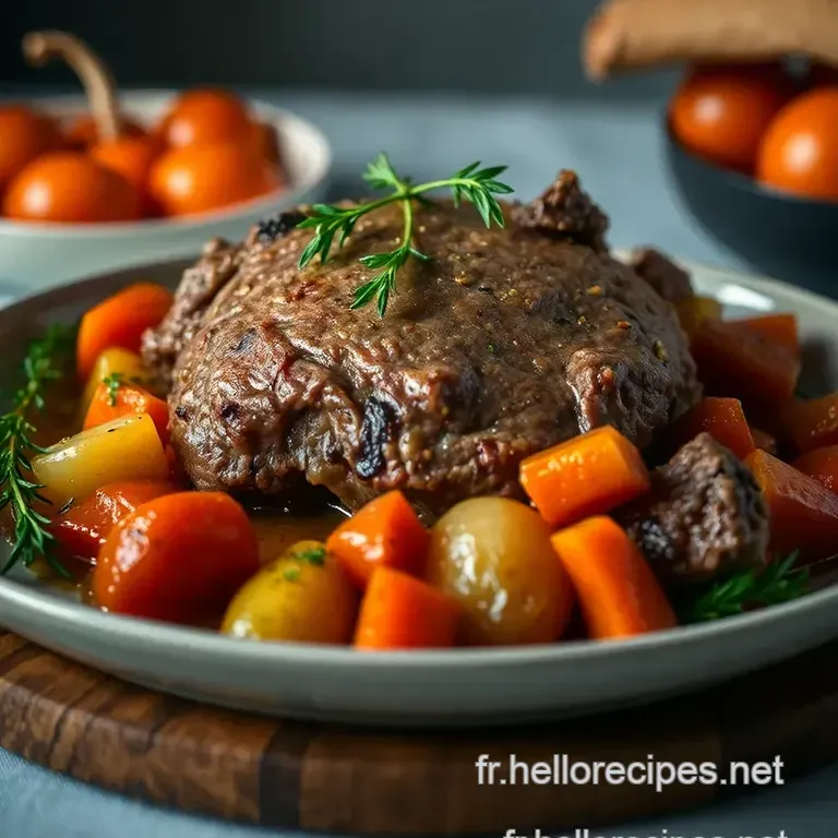Jarret de Bœuf Braisé à la Provençale presentation