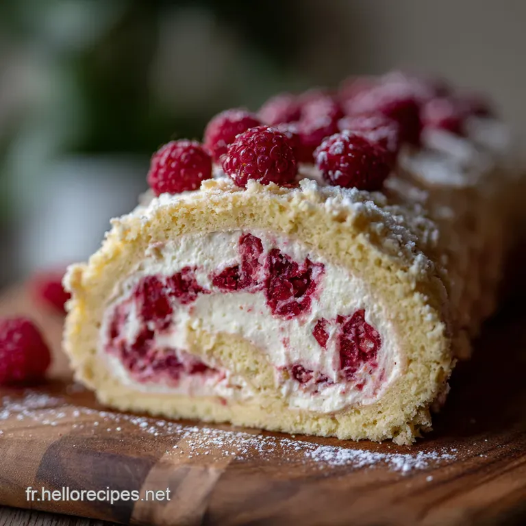 La Bûche Rendezvous à Paris Mascarpone Framboise presentation