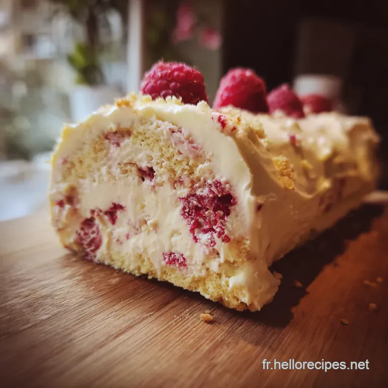 Ma Bûche de Noël Mascarpone Framboise Aérienne Recette Chef
