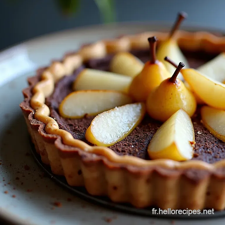 Tarte Poire Chocolat Amande La Pâtisserie Française Facile