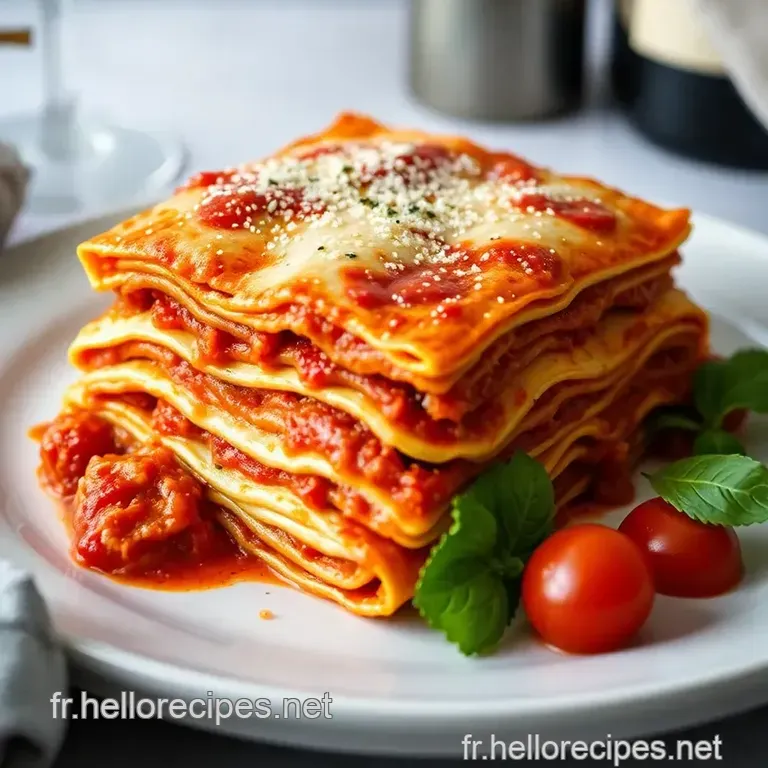 Lasagnes à la Bolognaise Traditionnelles presentation