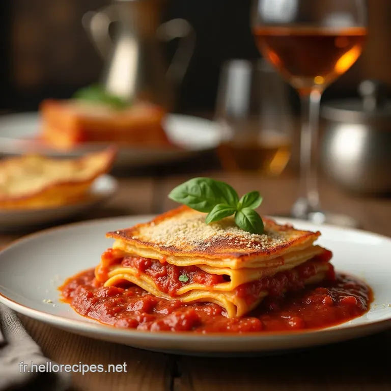 Les Lasagnes Bolognaise de Chef Le Secret dune Sauce Ragu Authentique et dune Béchamel Veloutée presentation