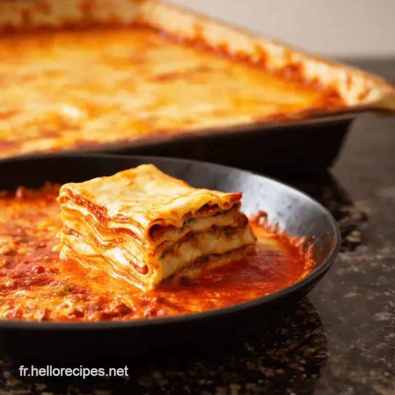 Lasagnes Vegan Au Tofu Fum&eacute; presentation