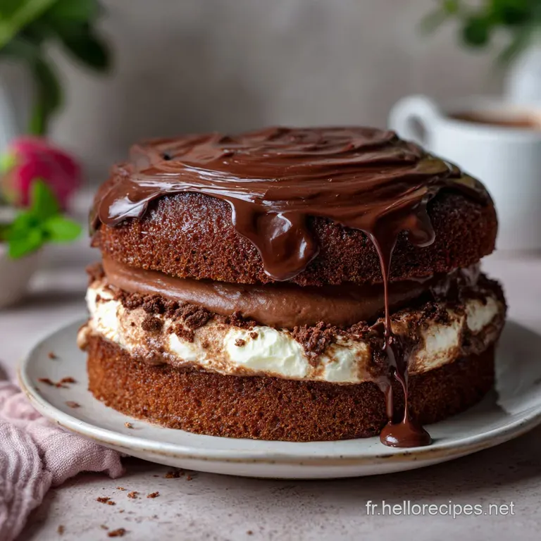 Layer Cake Au Nutella : Le Triomphe Cacaot&eacute; presentation