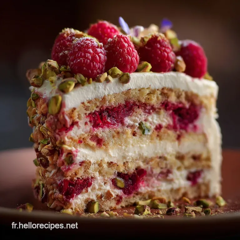 Layer cake pistacheframboise : La recette sublime pour votre g&acirc;teau &agrave; &eacute;tages