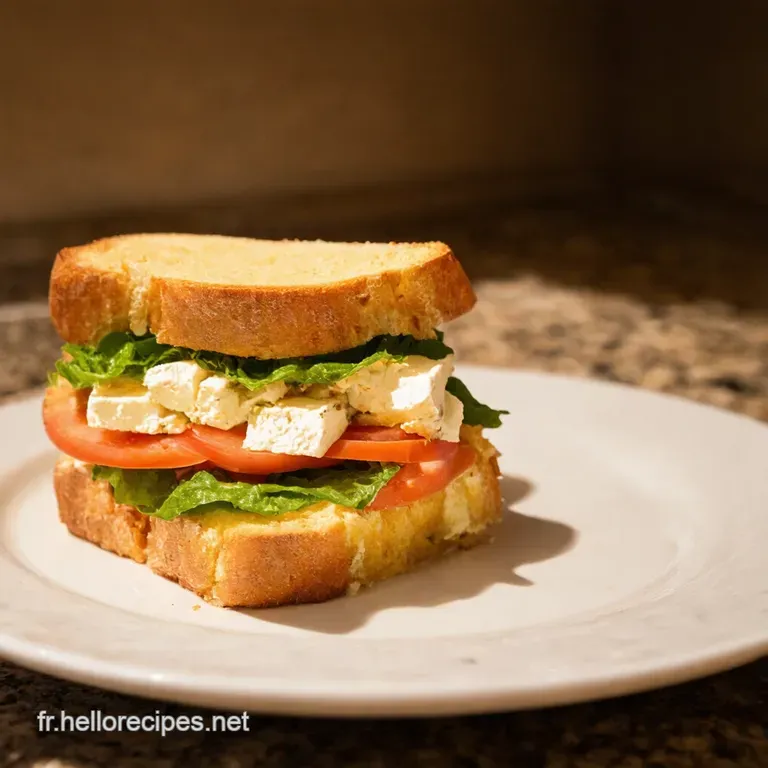 Le Soleil En Bouche Past&egrave;que Feta Sandwich presentation