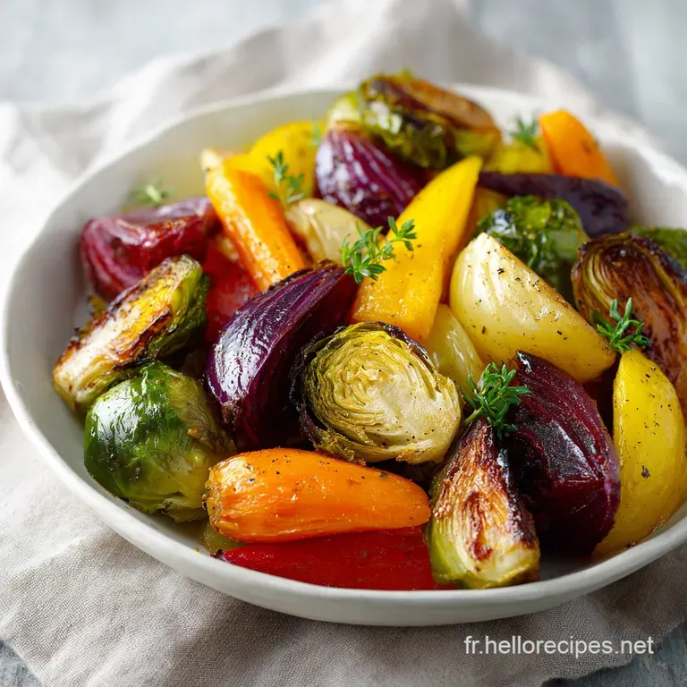 Recette V&eacute;g&eacute;tarienne L&eacute;gumes R&ocirc;tis Hiver