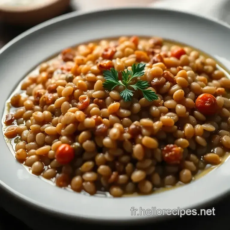 Lentilles Corail à la Provençale presentation
