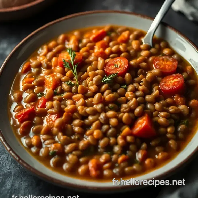 Lentilles Corail à la Provençale : Un Plat Riche en Saveurs presentation