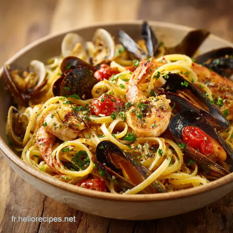 Linguine de la Côte dAzur aux Fruits de Mer et Piment dEspelette