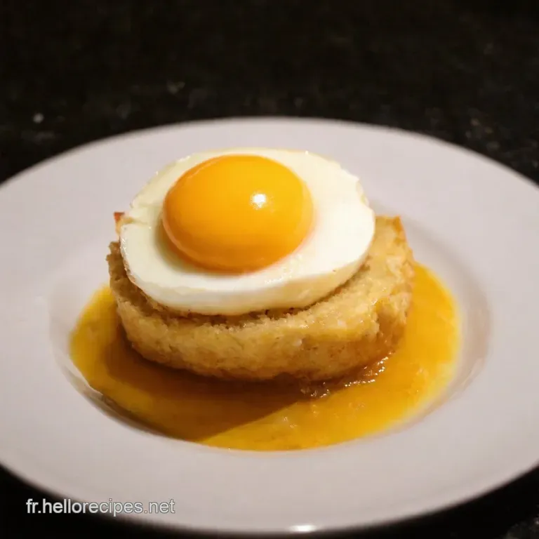 Loeuf Parfait the Perfectly Fried Egg French Bistro Style presentation