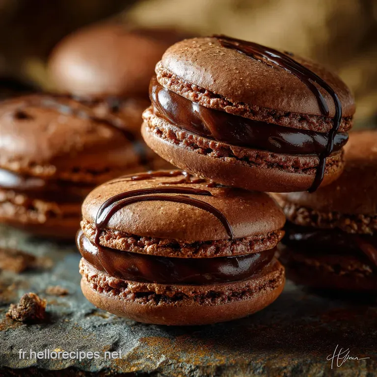 Macarons &agrave; la ganache au chocolat : Recette expert pour une coque parisienne classique.