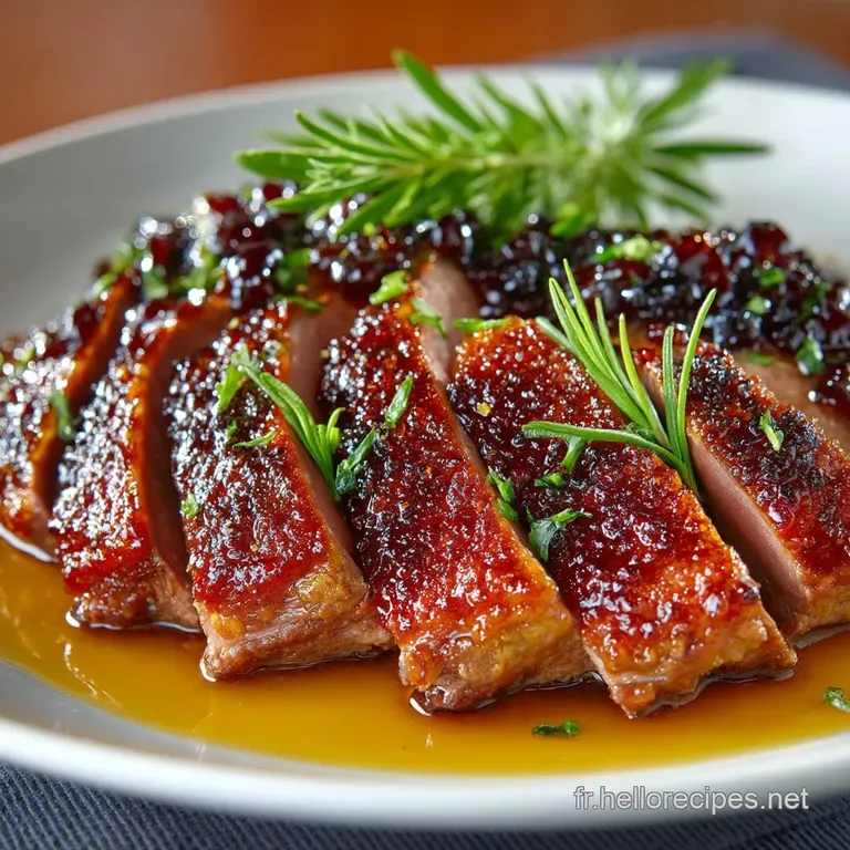 Le Magret de Canard Laqué au Miel et Balsamique Classique presentation