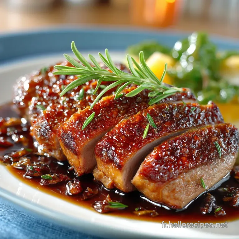 Magret de Canard au Miel et Balsamique Peau Croustillante Jusquau Repos