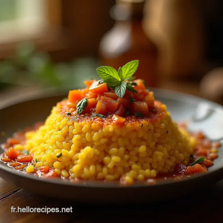 Le Couscous Royal du Dimanche Un Éventail de Saveurs dOrient de Vapeur et de Soleil presentation