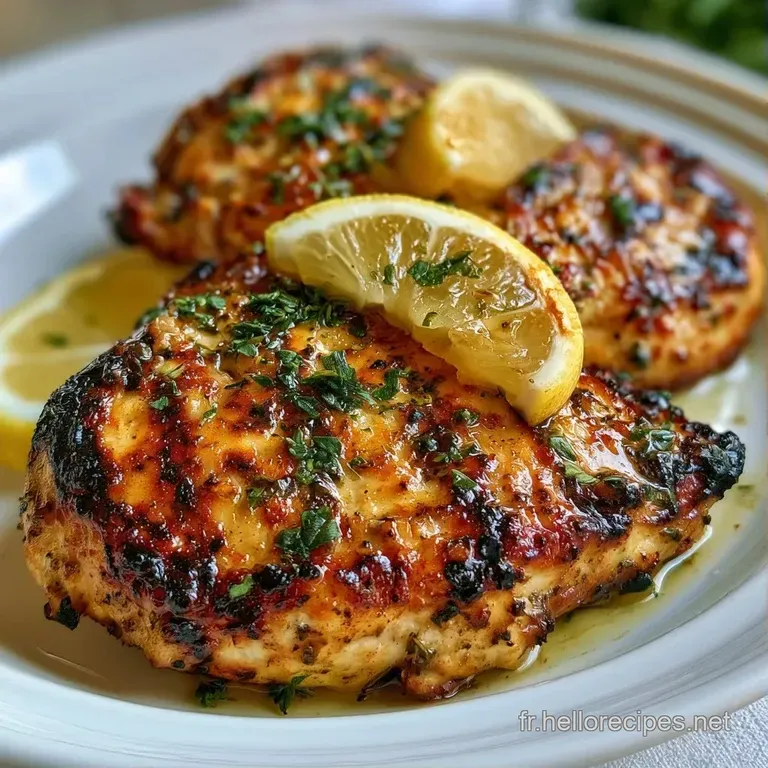 Tranches de blanc de poulet grill&eacute; dispos&eacute;es avec soin aupr&egrave;s de l&eacute;gumes croquants et d'un filet d'huile d'olive dor&eacute;e.