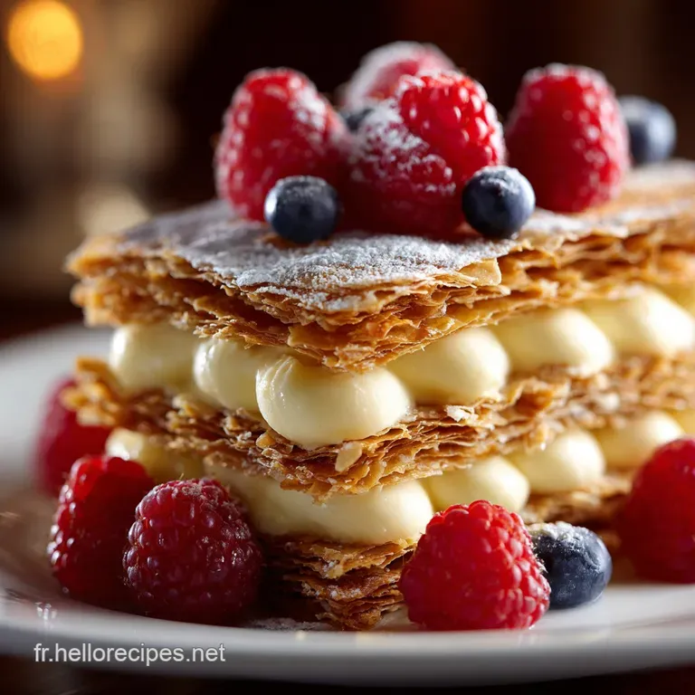 Le Millefeuille &Agrave; La Vanille L&eacute;l&eacute;gance Croustillante Du Classique Parisien presentation