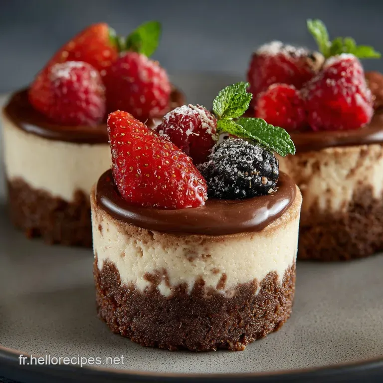 Mini Cheesecakes avec Fond de Brownie : Le Double Délice