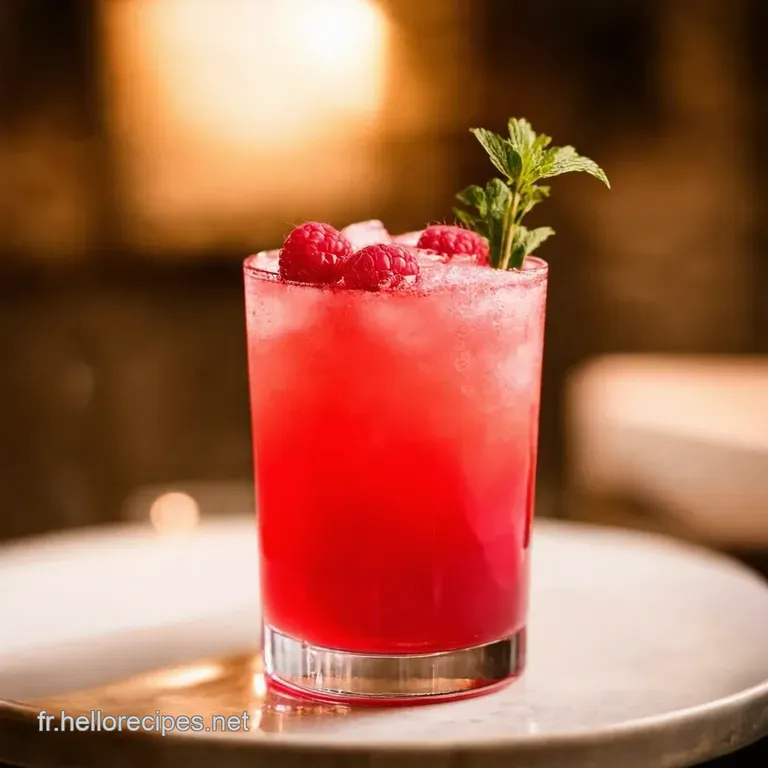 Mocktail Ros&eacute; Belle &Eacute;poque Framboise Rose Et Th&eacute; Vert presentation