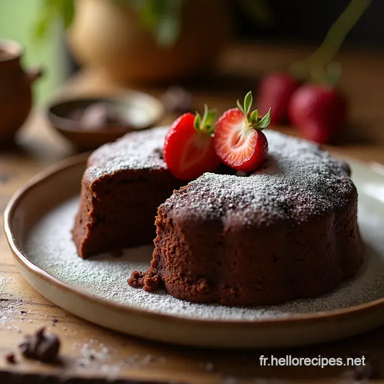 Le Moelleux Inratable Gâteau au Chocolat Intense et Cœur Fondant presentation