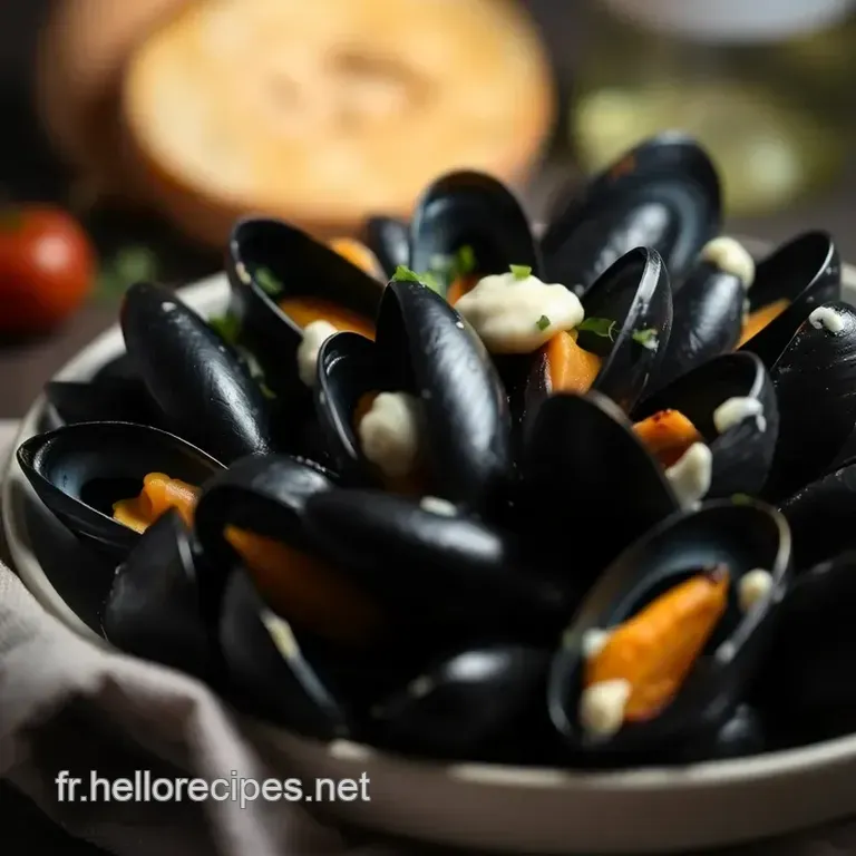 Moules à la Crème : un délice maritime crémeux presentation
