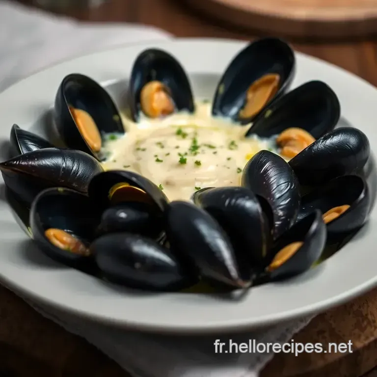 Moules Marinières à la Crème: Recette Facile presentation
