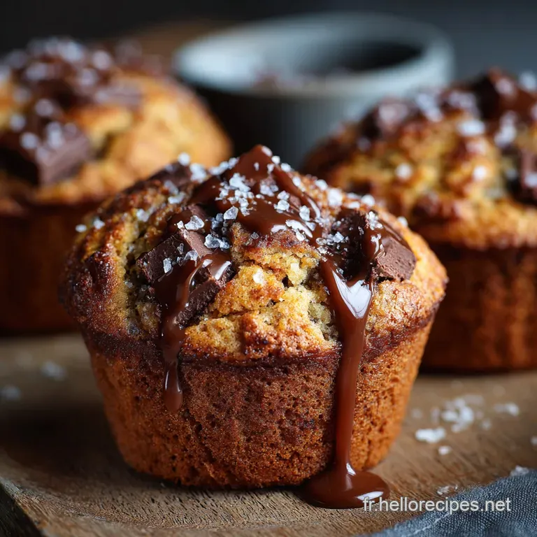 Salted Caramel Chocolate Chunk Muffins Les Muffins Les Plus Gourmands Au C&oelig;ur Fondant presentation