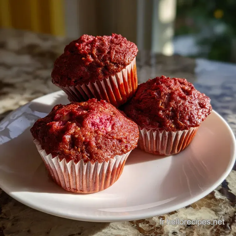 Recette Simple Et Dlicieuse De Muffins : Red Velvet Fraise presentation