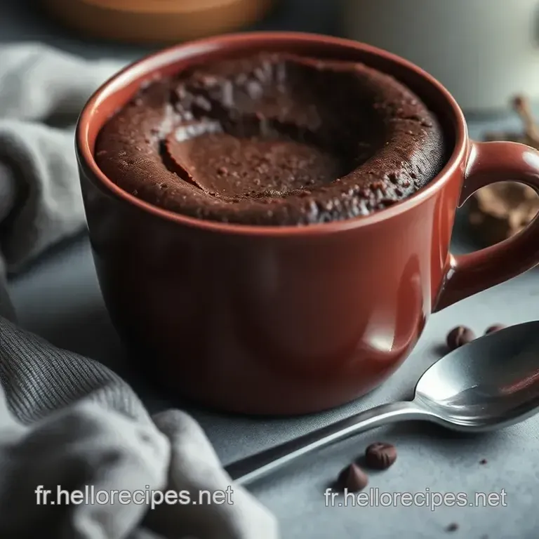 Mug Cake Chocolat Minute presentation