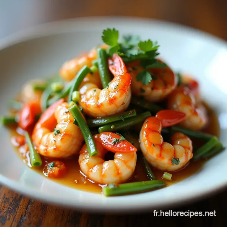 Nouilles Saut&eacute;es au Wok Crevettes et Pak Choi