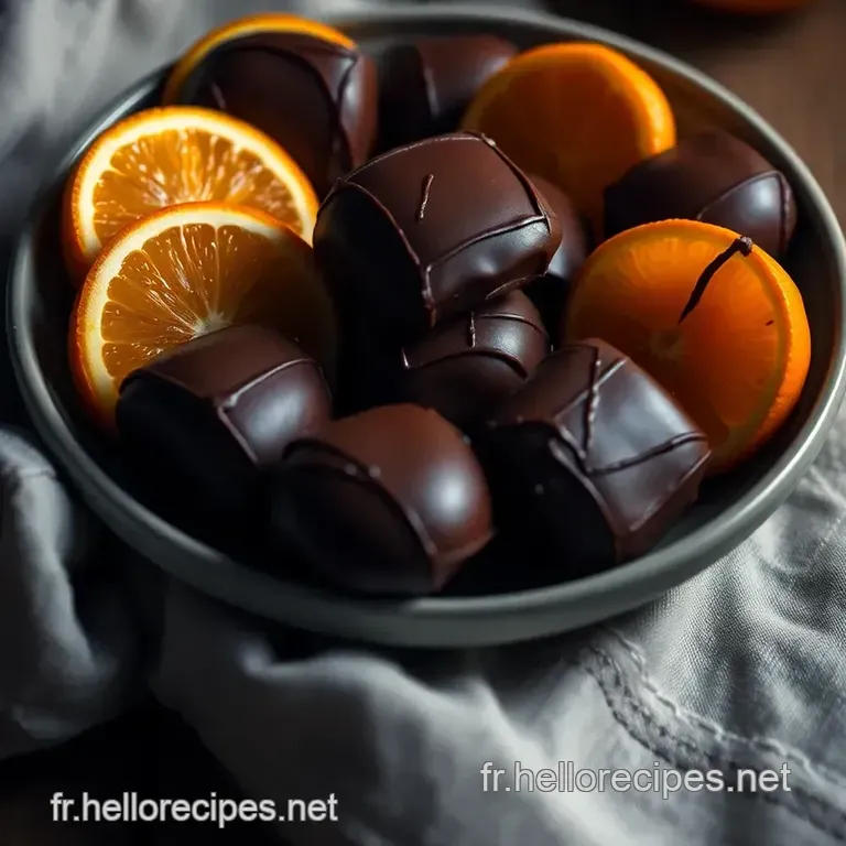 Orangettes Chocolat : Délices d&#039 Orange enrobés de Chocolat presentation