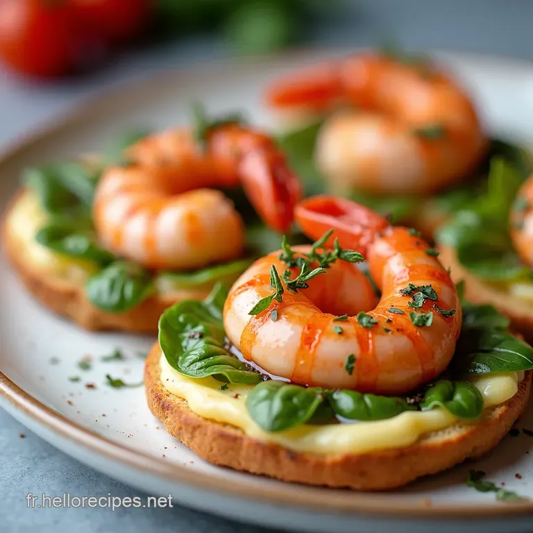 Pain Gourmand Ail Fromage et Crevettes Grillées