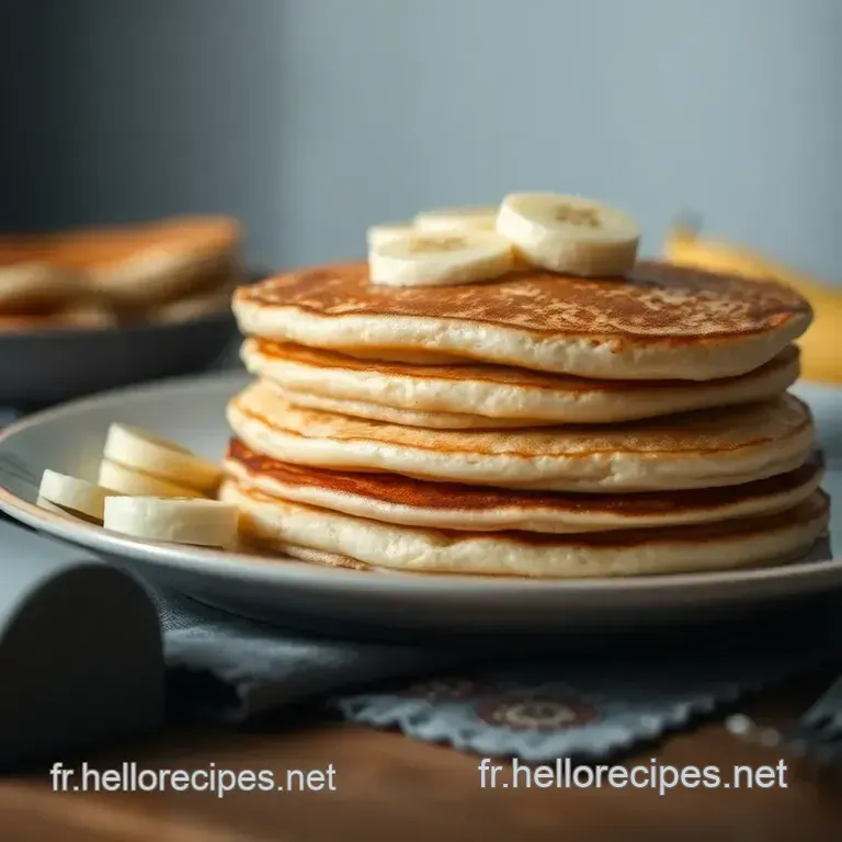 Pancakes à la Banane : Douceur et Délice Matinal presentation
