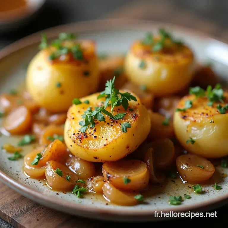 Les Trésors dAutomne Patates Douces Caramélisées aux Oignons Fondants Ail Doux et Bouquet de Thym Frais